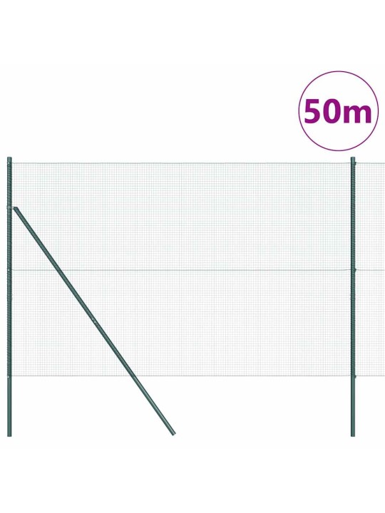 Žogs ar stabiem. zaļa 1.5 x 50 m tērauds