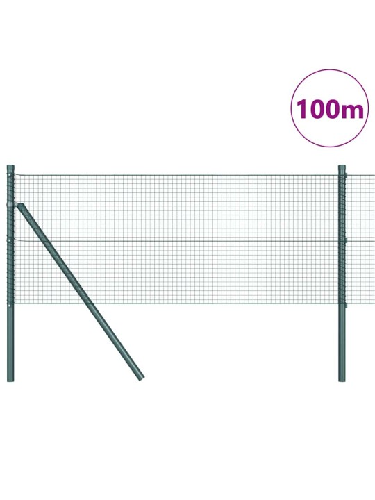 Žogs ar stabiem. zaļa 0.6 x 100 m tērauds