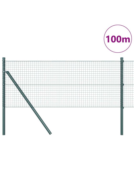 Žogs ar stabiem. zaļa 0.8 x 100 m tērauds