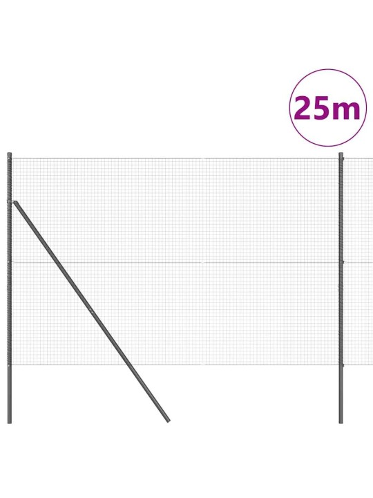 Žogs ar stabiem. pelēka 1.6 x 25 m tērauds