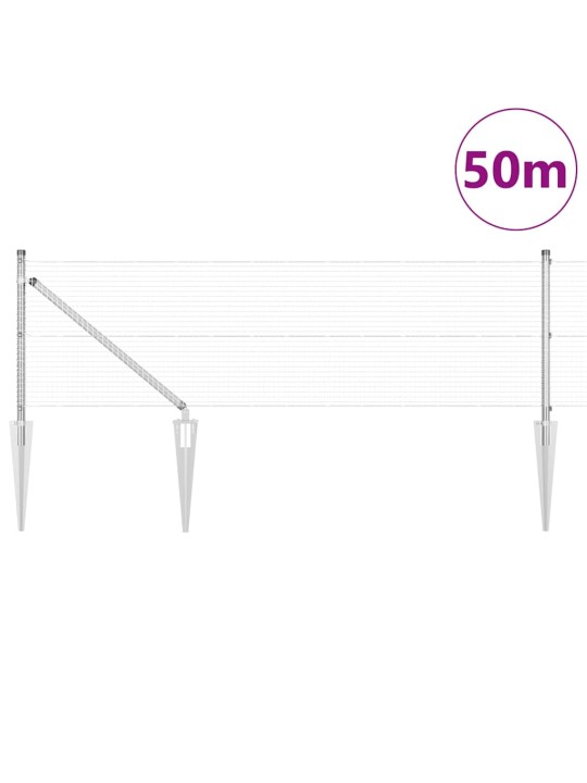 Žogs ar stabiem. sudraba 0.6 x 50 m tērauds
