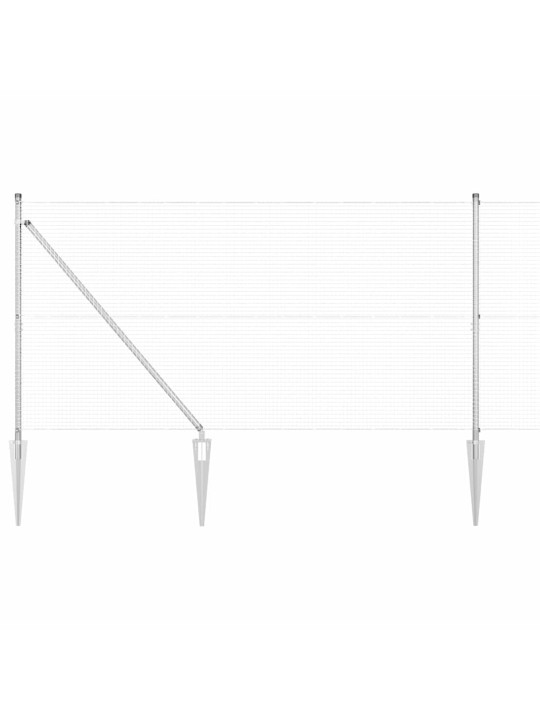 Žogs ar stabiem. sudraba 1.4 x 50 m tērauds