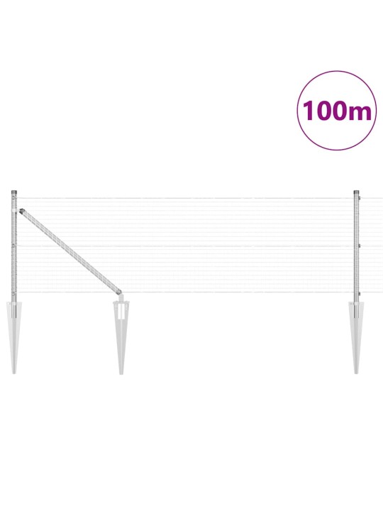 Žogs ar stabiem. sudraba 0.8 x 100 m tērauds