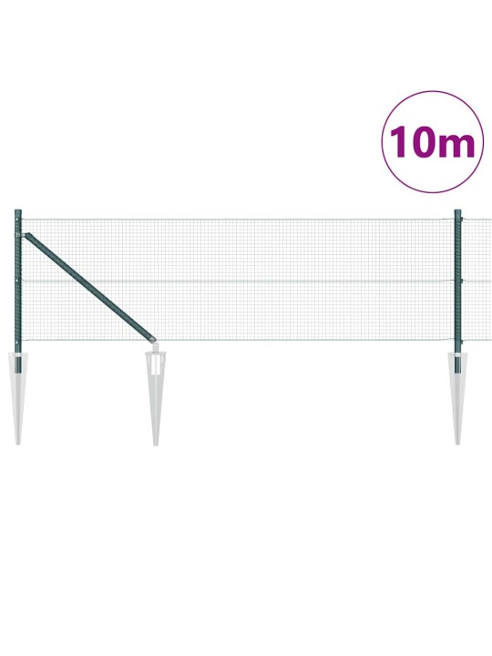 Žogs ar stabiem. zaļa 0.8 x 10 m tērauds