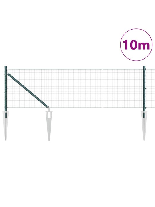 Žogs ar stabiem. zaļa 0.8 x 10 m tērauds