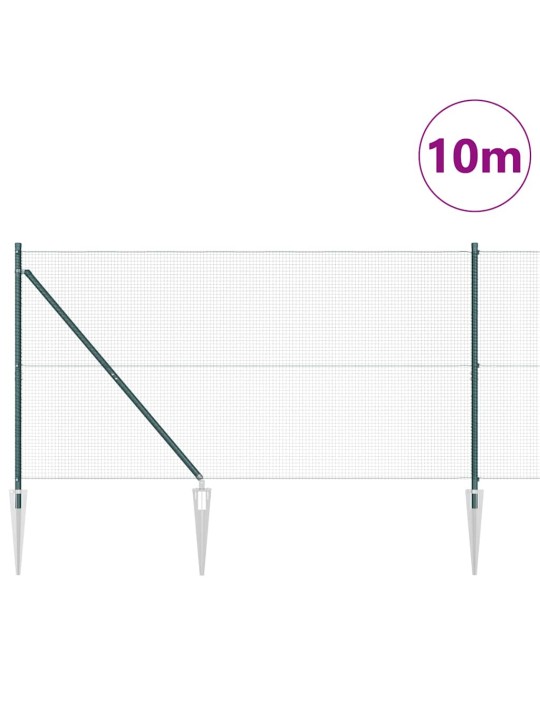 Žogs ar stabiem. zaļa 1.4 x 10 m tērauds