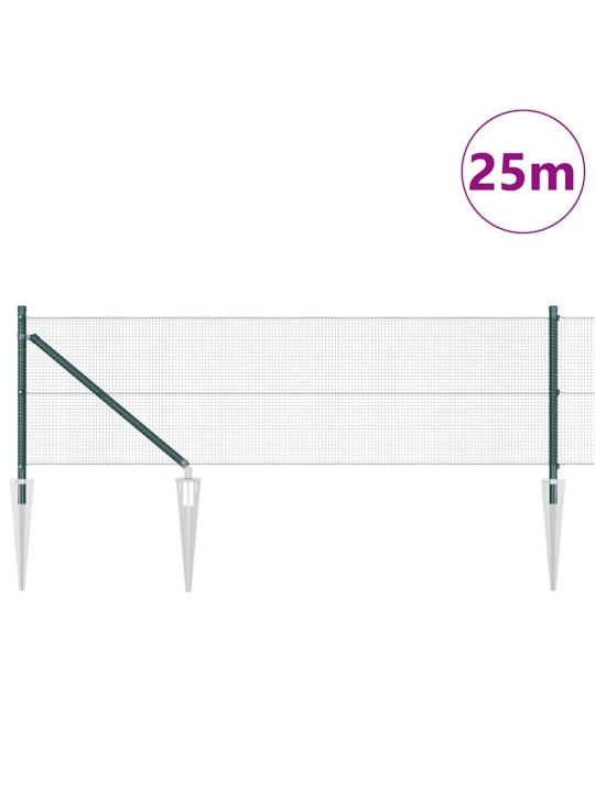 Žogs ar stabiem. zaļa 0.8 x 25 m tērauds