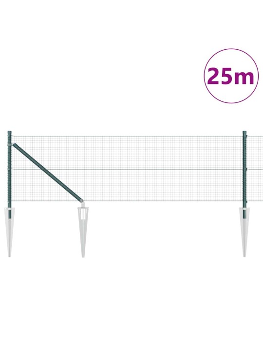 Žogs ar stabiem. zaļa 0.8 x 25 m tērauds