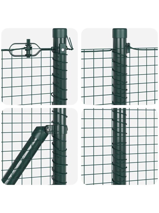 Žogs ar stabiem. zaļa 1 x 25 m tērauds