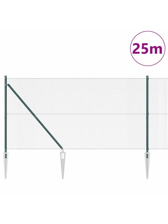 Žogs ar stabiem. zaļa 1.4 x 25 m tērauds
