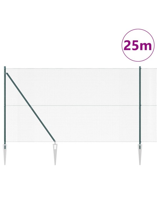 Žogs ar stabiem. zaļa 1.6 x 25 m tērauds