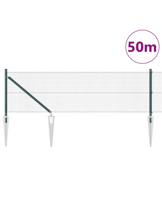 Žogs ar stabiem. zaļa 0.8 x 50 m tērauds