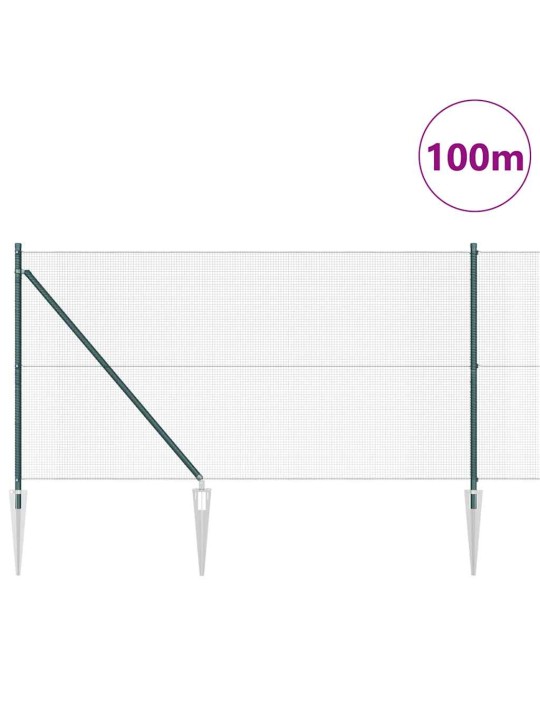Žogs ar stabiem. zaļa 1 x 100 m tērauds