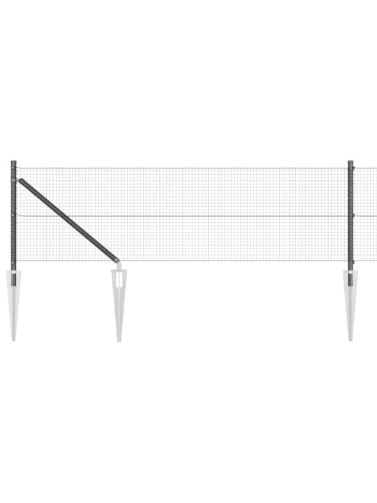 Žogs ar stabiem. pelēka 0.4 x 10 m tērauds