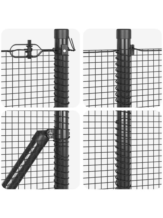 Žogs ar stabiem. pelēka 0.5 x 25 m tērauds