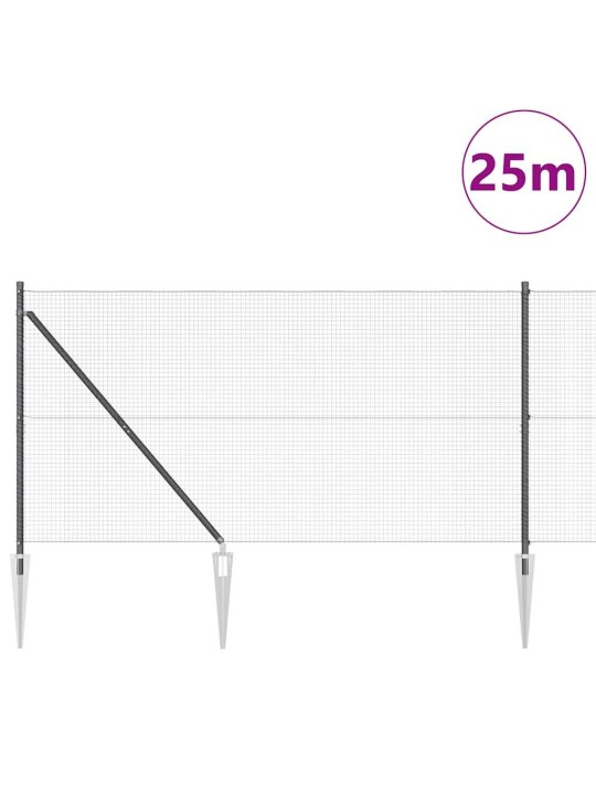 Žogs ar stabiem. pelēka 1.4 x 25 m tērauds