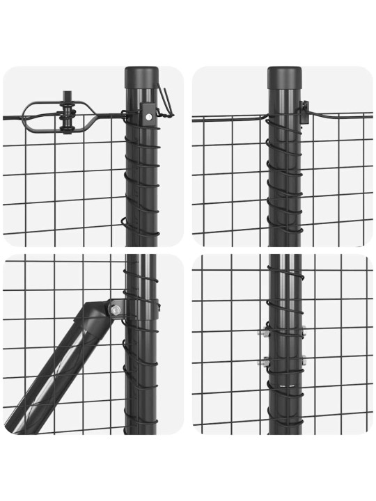 Žogs ar stabiem. pelēka 1.6 x 25 m tērauds