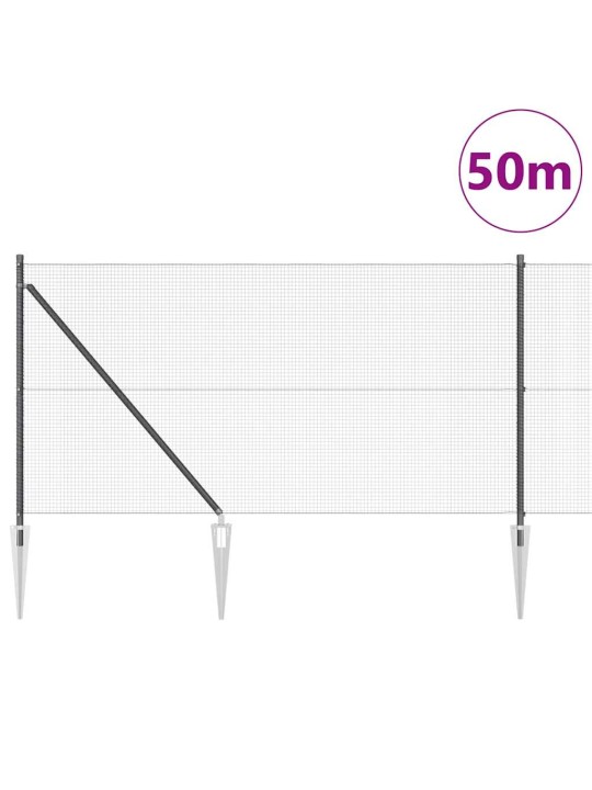 Žogs ar stabiem. pelēka 1 x 50 m tērauds
