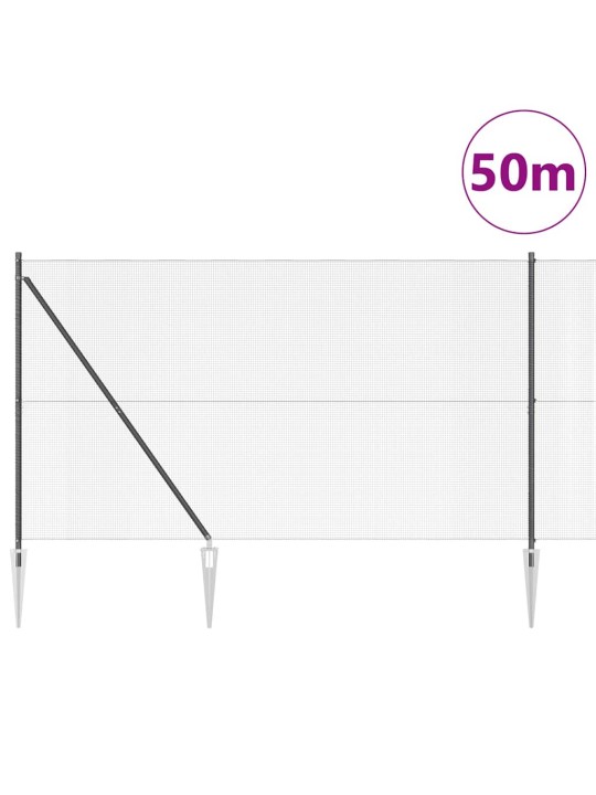 Žogs ar stabiem. pelēka 1.5 x 50 m tērauds