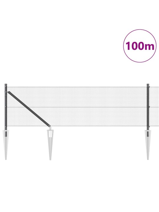 Žogs ar stabiem. pelēka 0.4 x 100 m tērauds