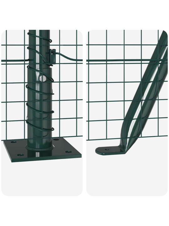 Žogs ar stabiem. zaļa 1.6 x 10 m tērauds