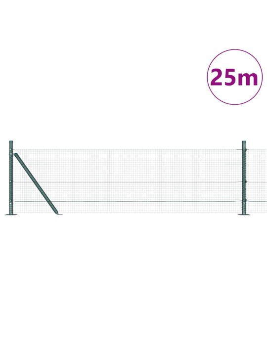 Žogs ar stabiem. zaļa 0.6 x 25 m tērauds