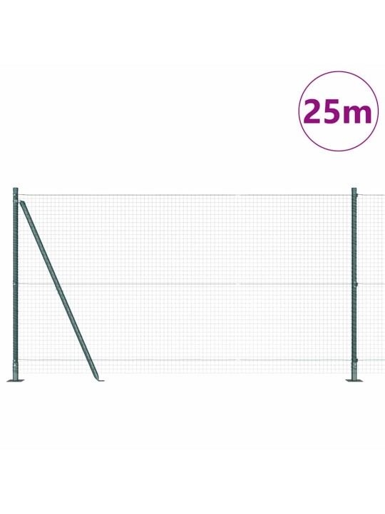 Žogs ar stabiem. zaļa 1.2 x 25 m tērauds