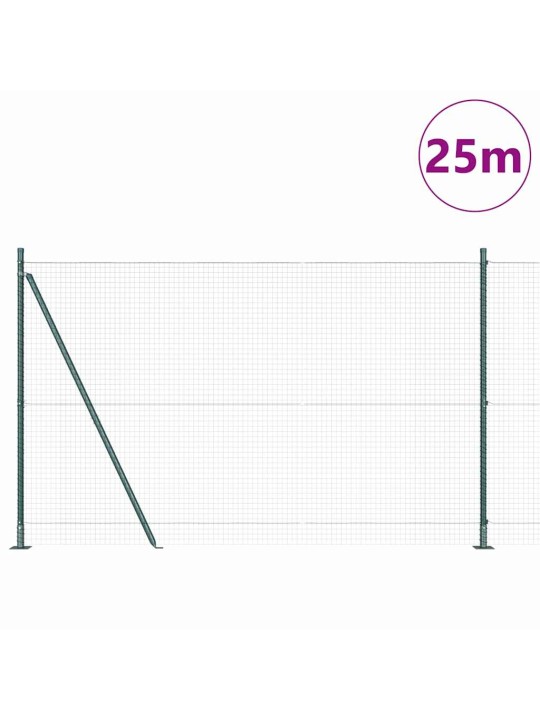 Žogs ar stabiem. zaļa 1.4 x 25 m tērauds