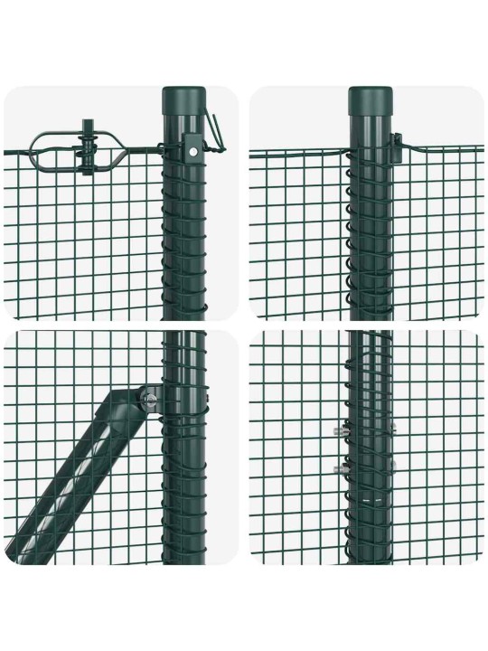 Žogs ar stabiem. zaļa 1.6 x 25 m tērauds