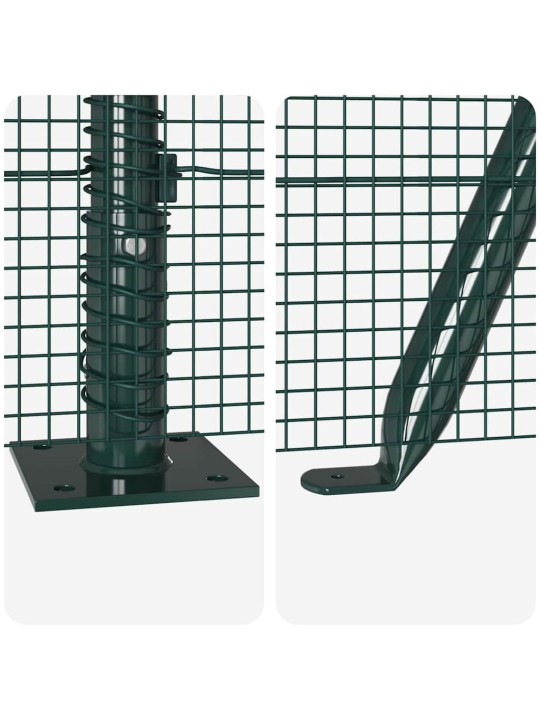 Žogs ar stabiem. zaļa 1.6 x 25 m tērauds