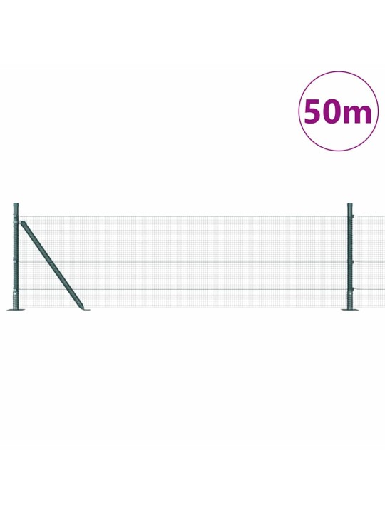 Žogs ar stabiem. zaļa 0.6 x 50 m tērauds
