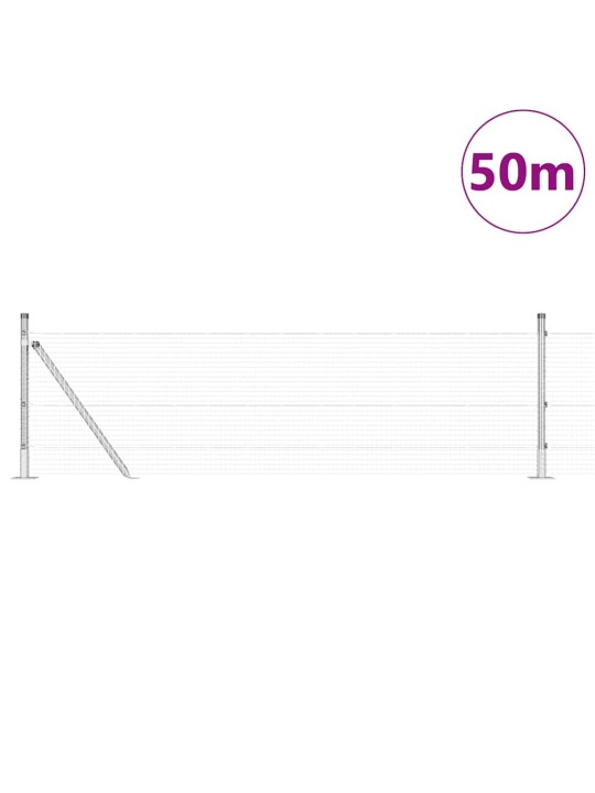 Žogs ar stabiem. zaļa 0.6 x 50 m tērauds