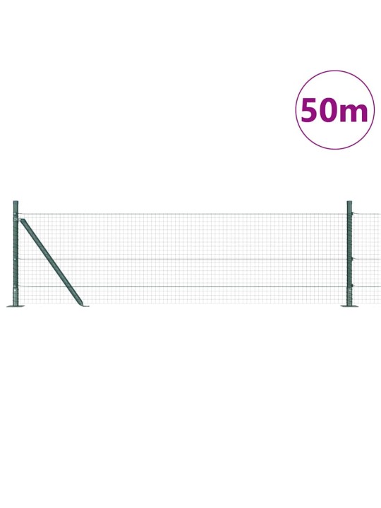 Žogs ar stabiem. zaļa 0.6 x 50 m tērauds