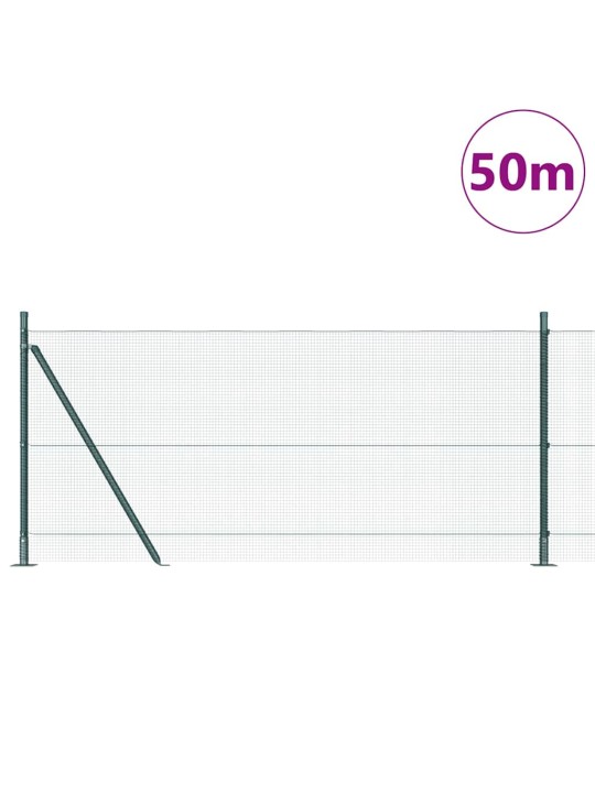 Žogs ar stabiem. zaļa 0.8 x 50 m tērauds