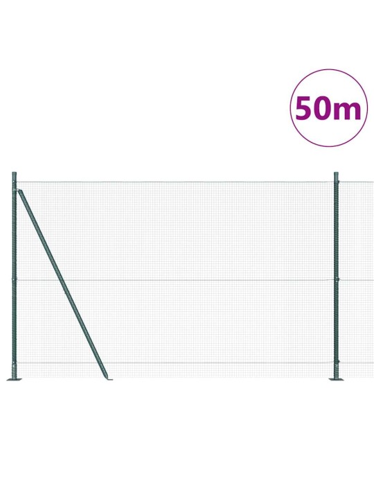 Žogs ar stabiem. zaļa 1.4 x 50 m tērauds