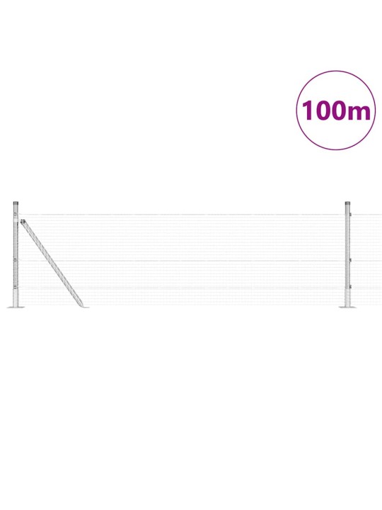 Žogs ar stabiem. zaļa 0.5 x 100 m tērauds