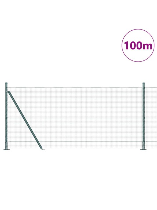 Žogs ar stabiem. zaļa 0.8 x 100 m tērauds