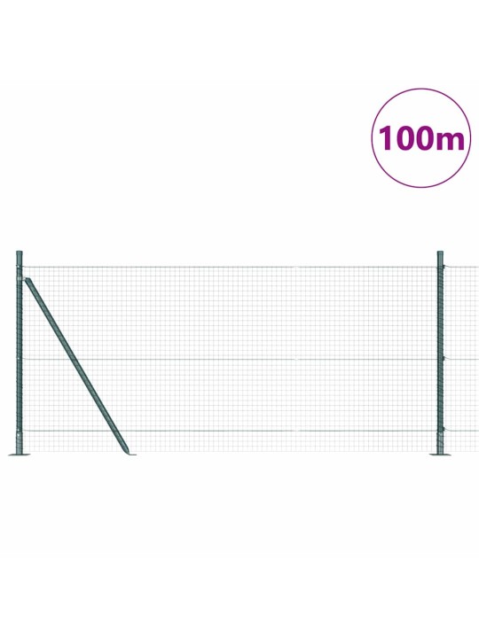 Žogs ar stabiem. zaļa 0.8 x 100 m tērauds
