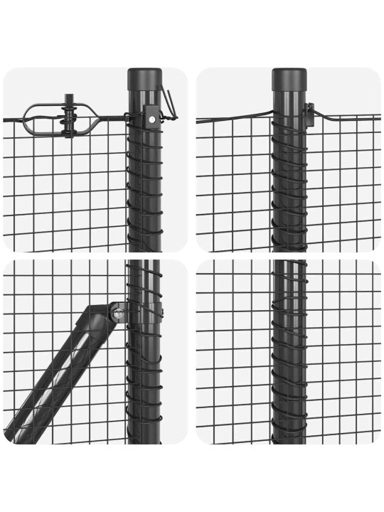 Žogs ar stabiem. pelēka 0.4 x 10 m tērauds