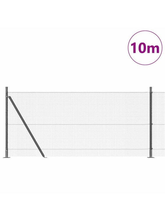 Žogs ar stabiem. pelēka 0.8 x 10 m tērauds