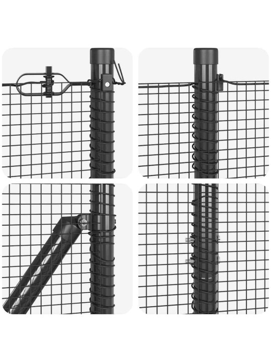 Žogs ar stabiem. pelēka 1.6 x 25 m tērauds