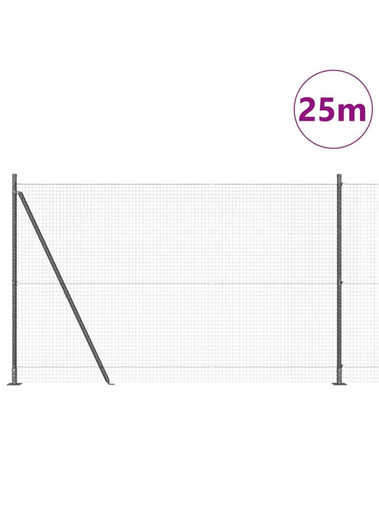 Žogs ar stabiem. pelēka 1.6 x 25 m tērauds