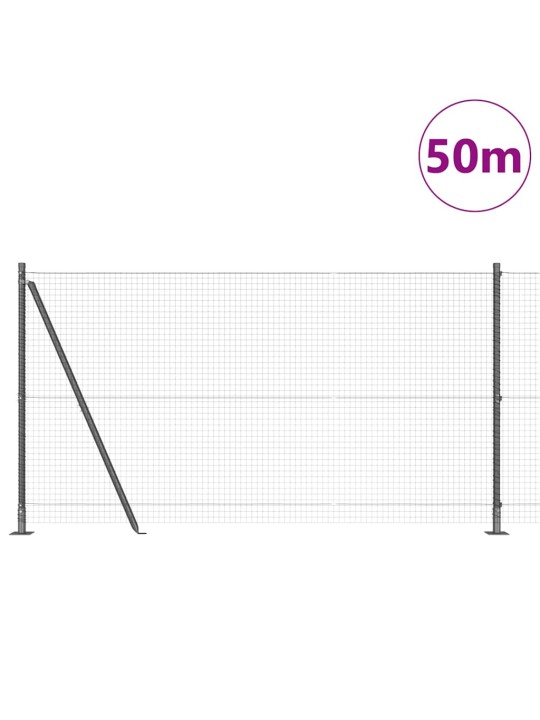 Žogs ar stabiem. pelēka 1.2 x 50 m tērauds