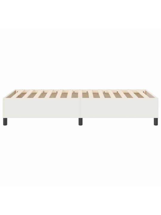 Kastītes atsperu gulta krēmkrāsa 90 x 200 cm korduroja audums
