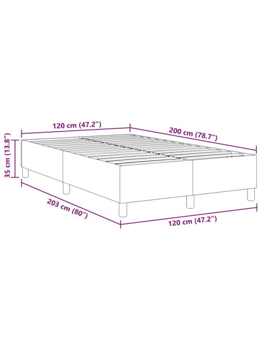 Kastītes atsperu gulta zila 120 x 200 cm korduroja audums
