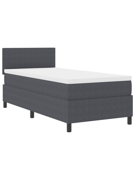 Kontinentālā gulta pelēka 203 x 80 x 88 cm korduroja audums