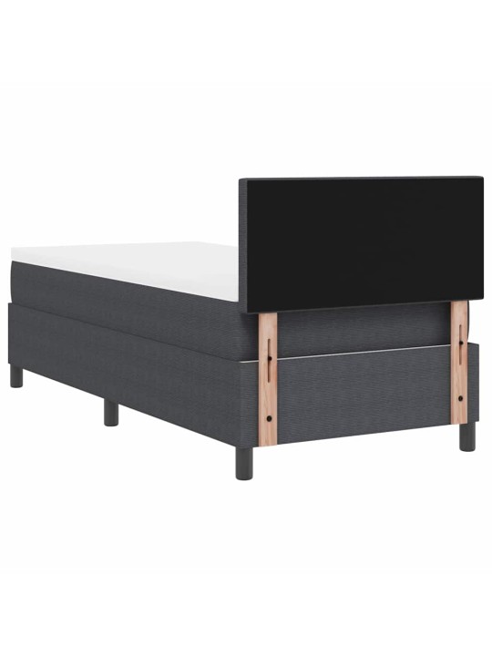 Kontinentālā gulta pelēka 203 x 80 x 88 cm korduroja audums