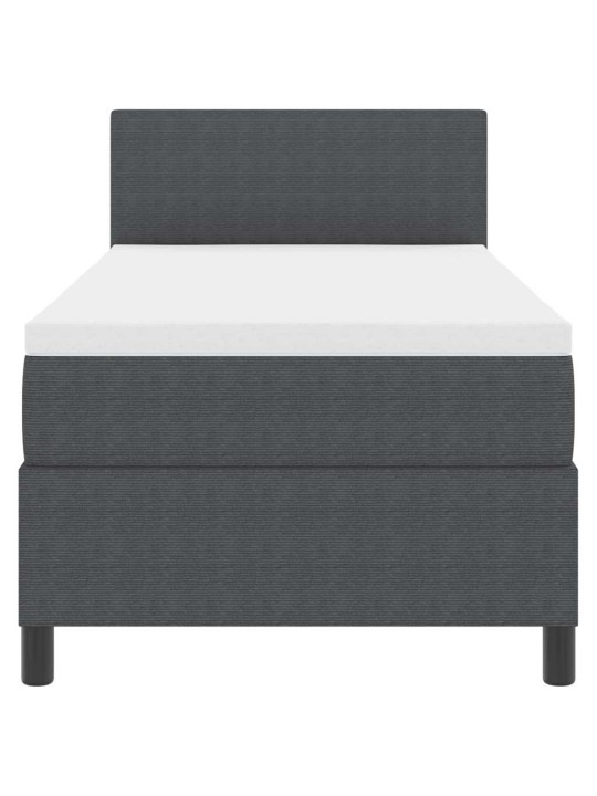 Kontinentālā gulta pelēka 203 x 80 x 88 cm korduroja audums