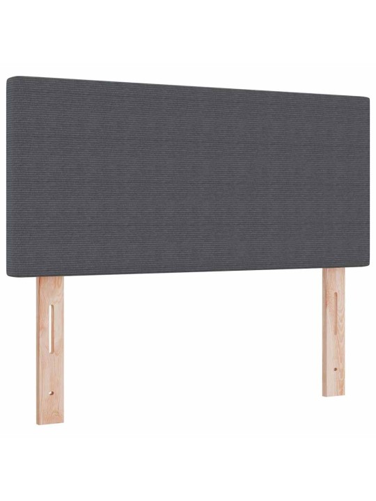 Kastītes atsperu gulta tumši pelēks un balts 203 x 90 x 88 cm