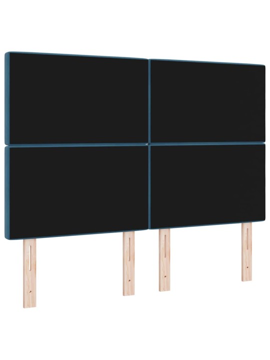 Samta galvaspats rombu raksts tumši zils 144 cm samts